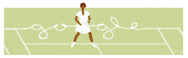 تصویر آلتیا گیبسون، اولین بازیکن تنیس سیاه پوست در لوگوی گوگل - تساوی حقوق در تنیس